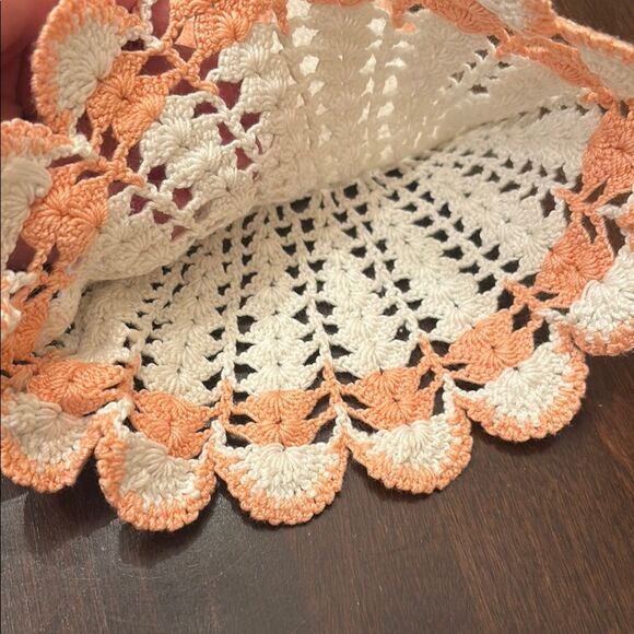 Handmade Crochet Peach and Cream pot holders - Picture 4 of 8